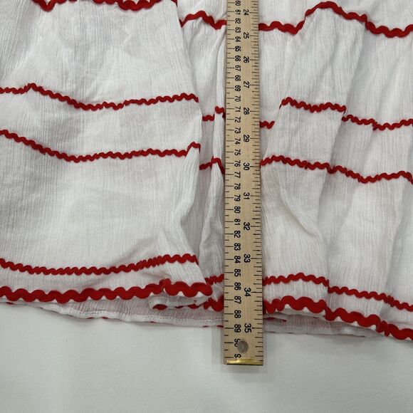 Draper James Womens 3X Magnolia White Crinkle Cotton Tiered Cover Up Boho Dress - Picture 10 of 12